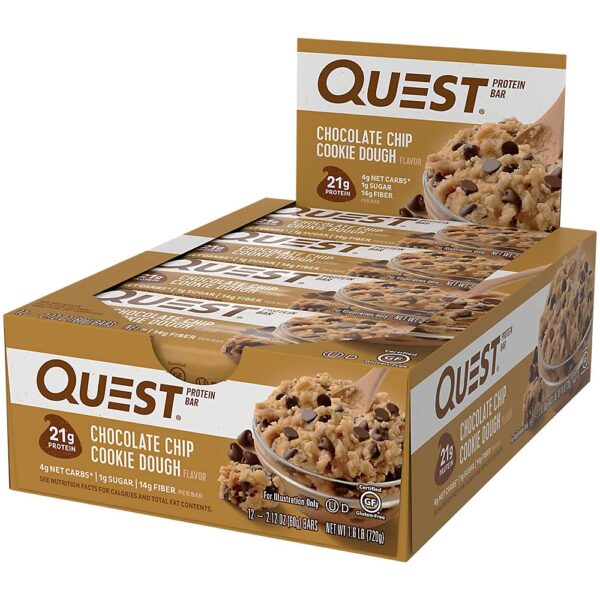 Quest Nutrition Chocolate Chip Dough Cookie Protein Bars - Image 3