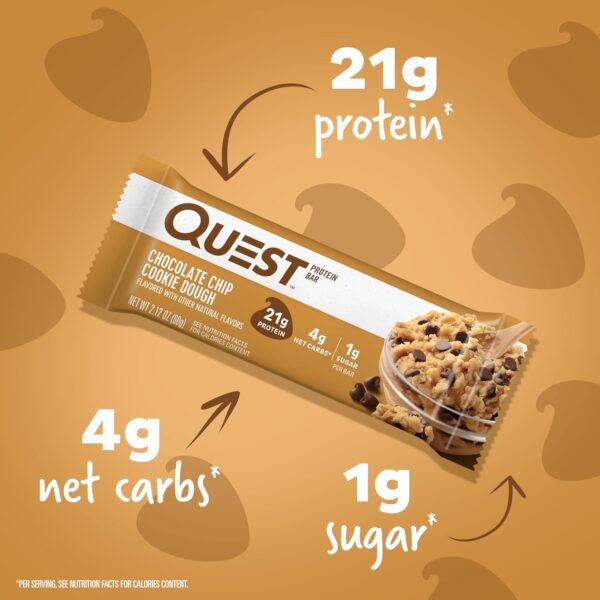 Quest Nutrition Chocolate Chip Dough Cookie Protein Bars - Image 4