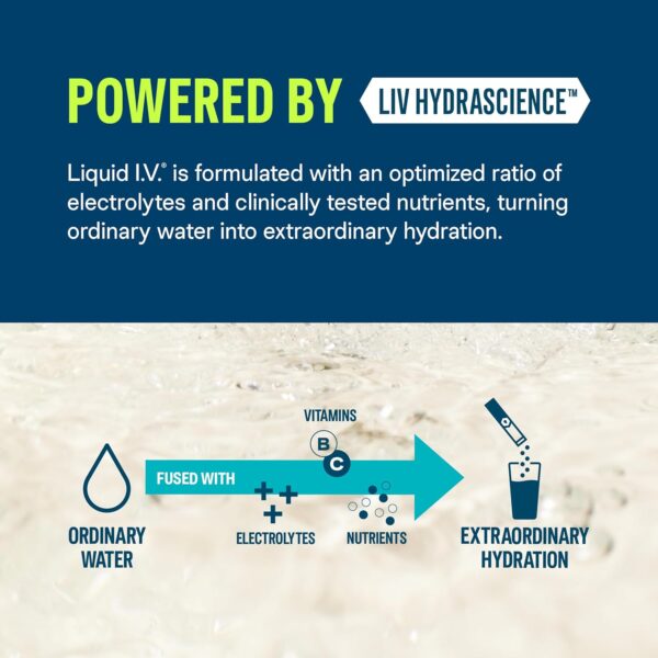 Liquid I.V.® Hydration Multiplier - Lemon Lime | Electrolyte Powder Drink Mix | 1 Pack (16 Servings) - Image 3