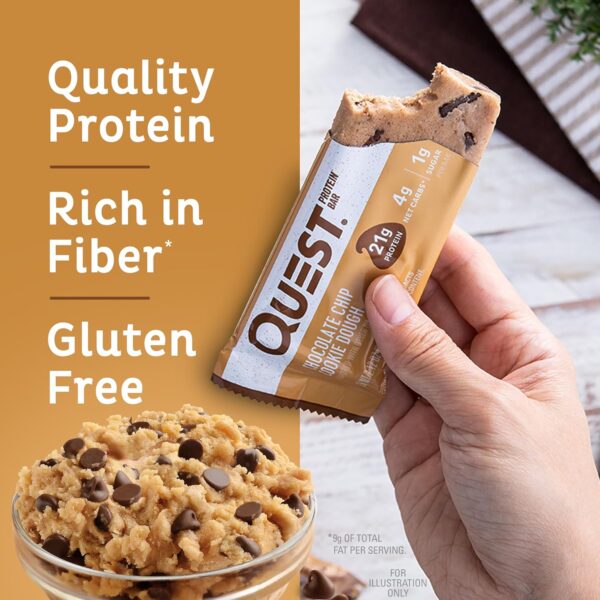 Quest Nutrition Chocolate Chip Dough Cookie Protein Bars - Image 2